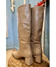 Bota Serpiente Beige